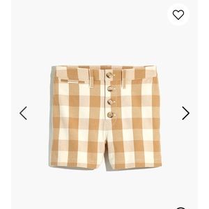 Never Been Worn! Madewell Gingham shorts!